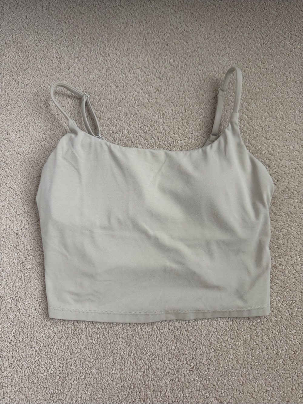 Crz Yoga tan long line tank has padding